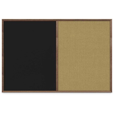 United Visual Products Slim Style Indoor Enclosed Corkboard, 24", UV502SCH-GOLD-PUMICE UV502SCH-GOLD-PUMICE
